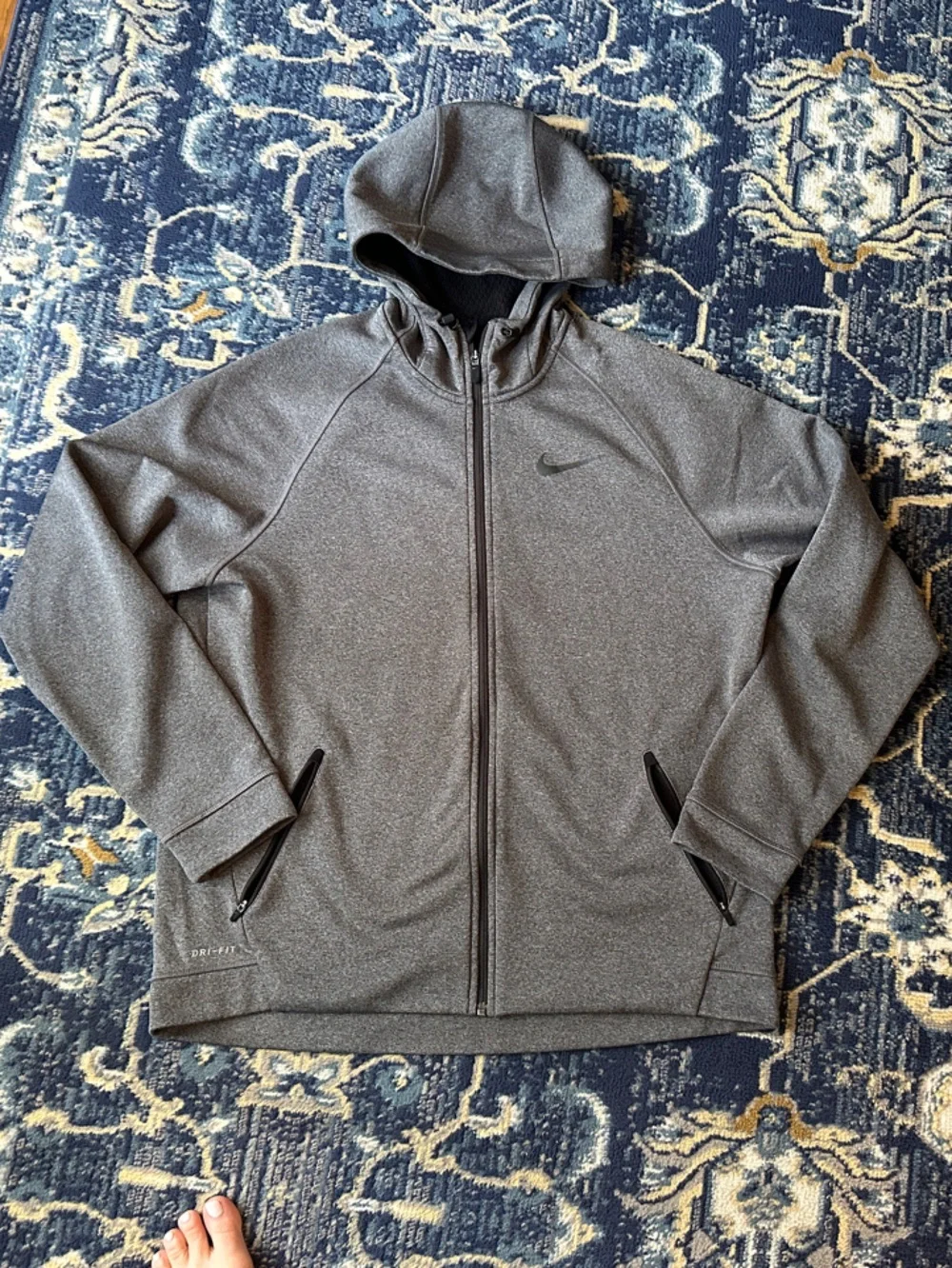Nike Gray Dri-FIT Full-Zip Hoodie